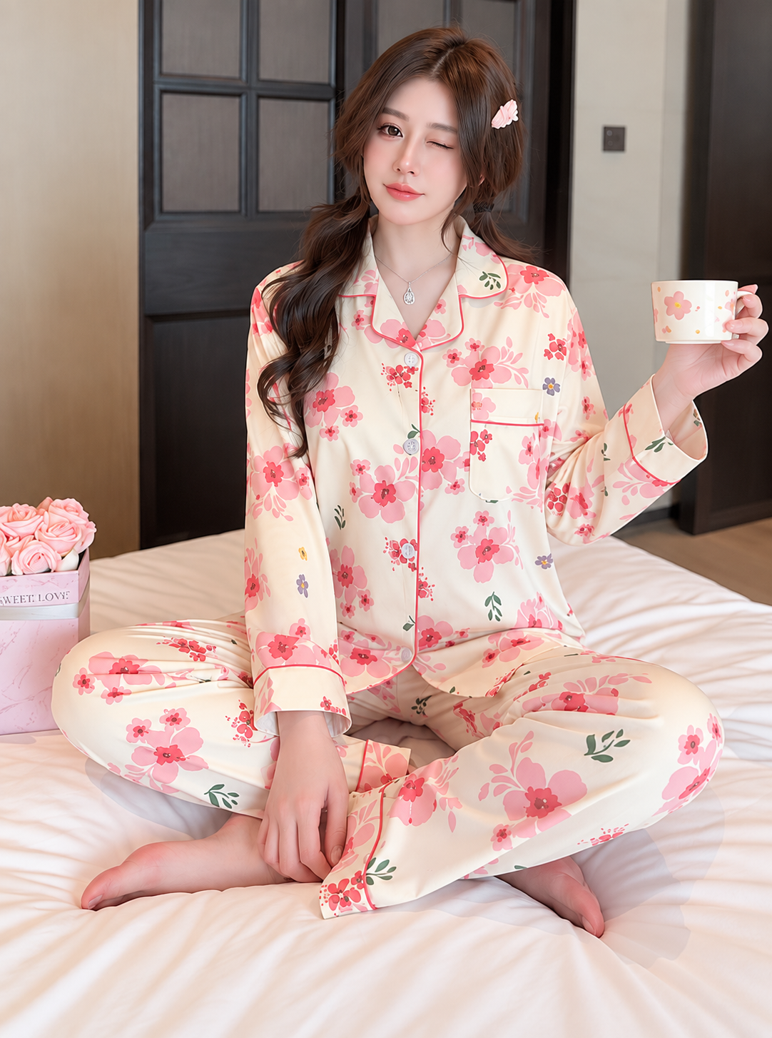 Blossom Dream Floral Pajama Set 🌸