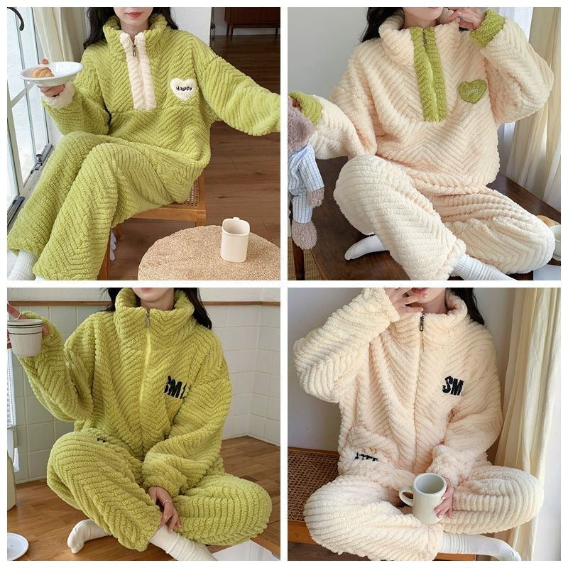 💚 Cozy Green Plush Pajama Set ✨