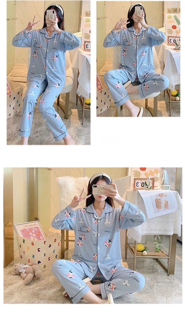 Blue Butterfly Cozy Pajama Set 🦋🩵
