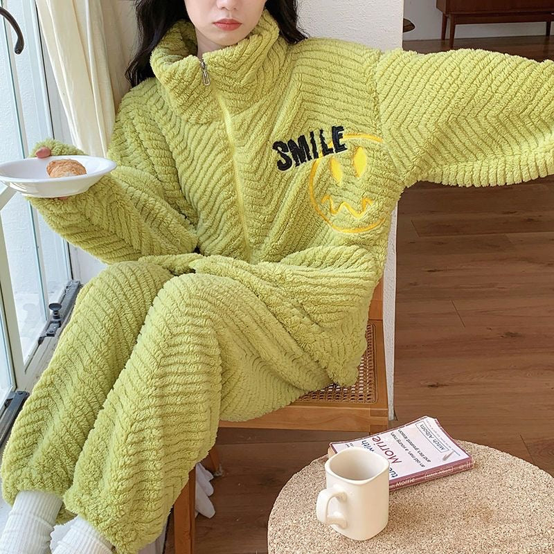 💚 Cozy Green Plush Pajama Set ✨